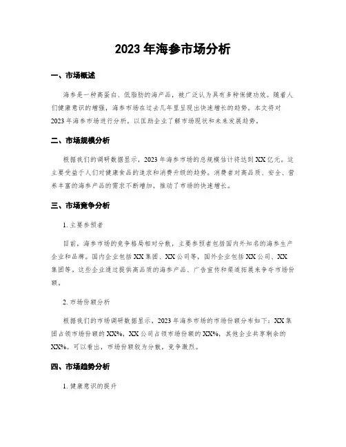 2023年海参市场分析