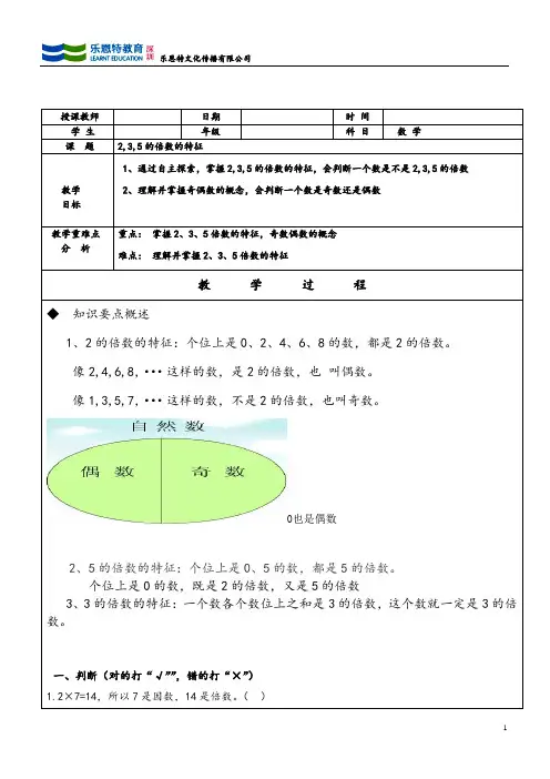 2,5的倍数的特征