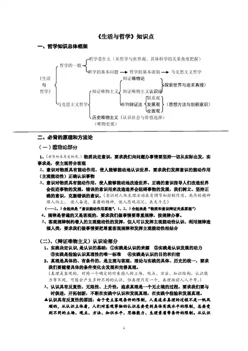 哲学生活知识点归纳 (文1)