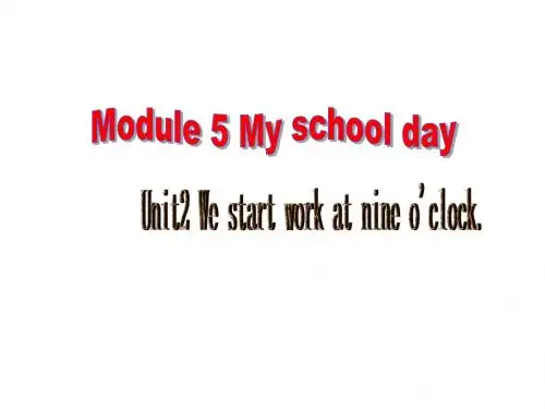 外研社版初中英语七年级上册教学课件         Module5 Unit2