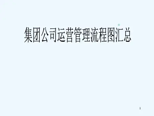 集团公司运营管理流程图汇总