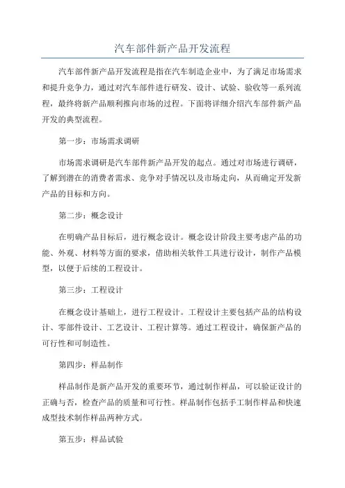 汽车部件新产品开发流程