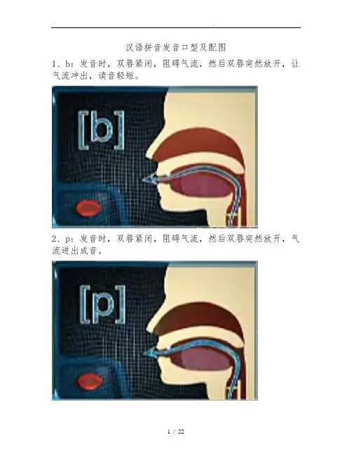 汉语拼音发音口型与配图