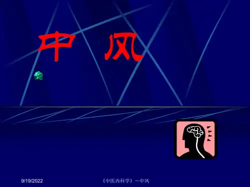 中医内科学—中风