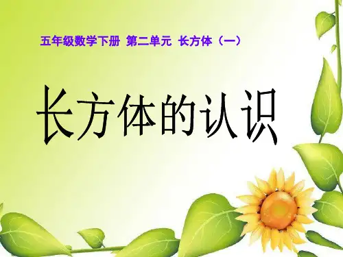 五年级下册数学PPT-长方体的认识-北师大版(26张)-精品课件