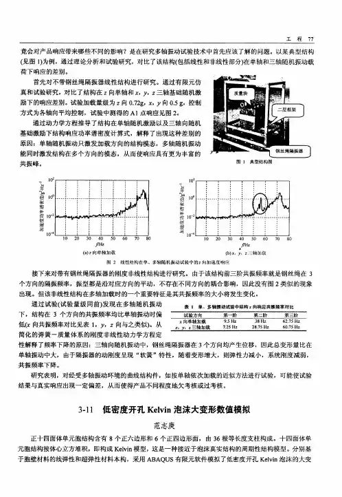 低密度开孔Kelvin泡沫大变形数值模拟