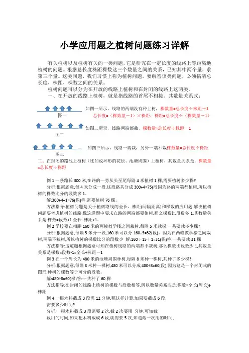 (完整版)小学应用题植树问题练习详解附有答案
