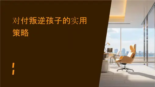 对付叛逆孩子的实用策略课件