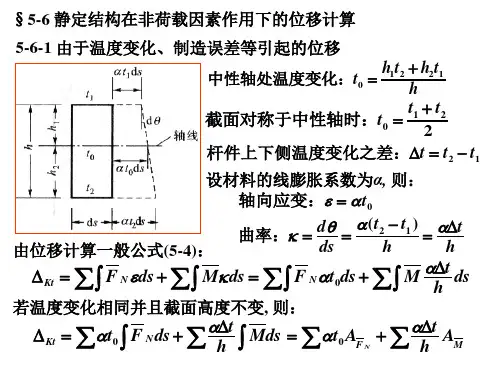 结构力学5-6静定结构在非荷载因素作用下的位移计算