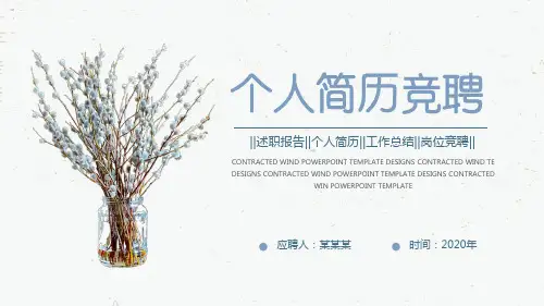 定制级别公务员竞聘述职报告PPT