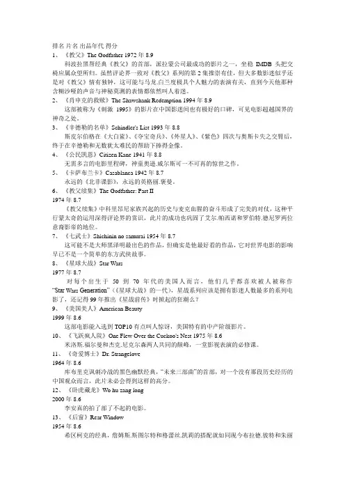 IDMB_top100(世界百大电影)