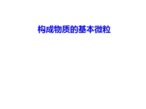 构成物质的基本微粒--浙教版(中学课件2019)
