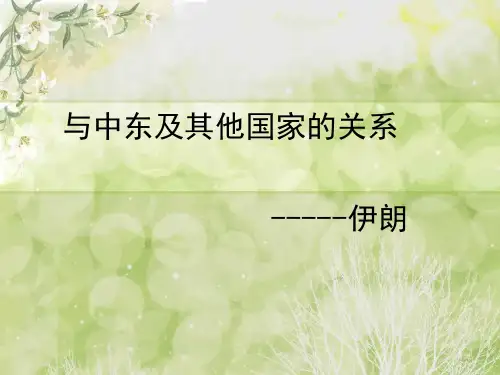伊朗与中东及其他国家关系概要