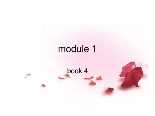 高考英语一轮复习：module 1  book 4 (共16张PPT)