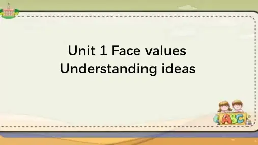 外研版 高中英语选择性必修第三册 Unit1 Lessons2 Understanding 