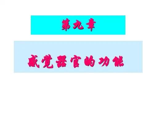 生理学：感觉器官的功能