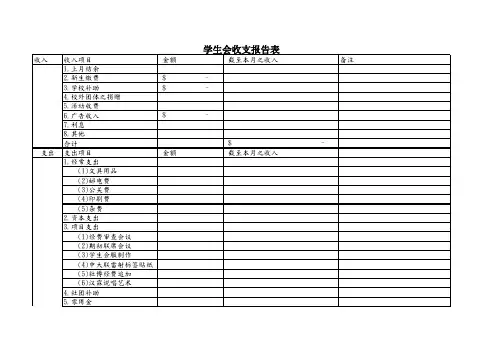 学生会财务报表