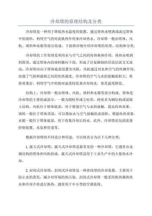 冷却塔的原理结构及分类