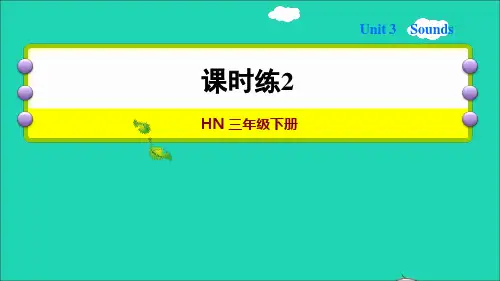英语下册Module1Usingmyfivesensesunit3Sounds(课时练2)课件沪教牛