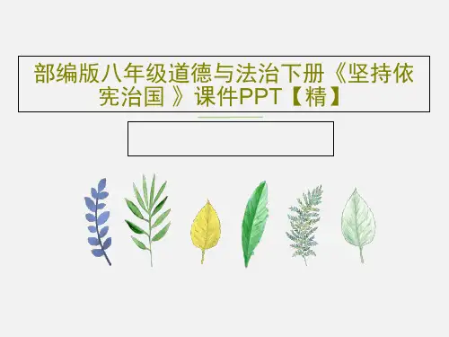 部编版八年级道德与法治下册《坚持依宪治国 》课件PPT【精】共26页