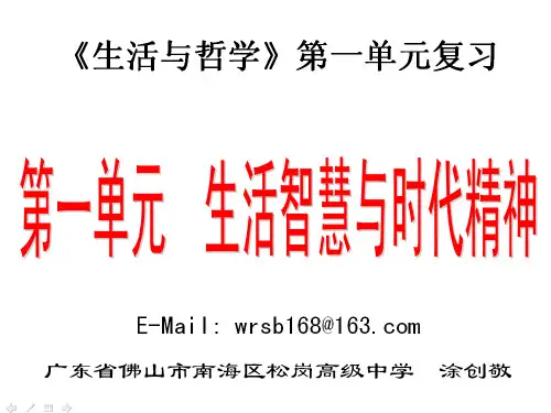 生活智慧和时代精神复习 PPT教学课件 人教课标版