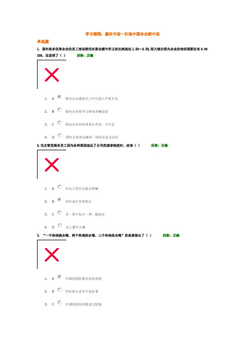 赢在中层--打造中国企业新中层