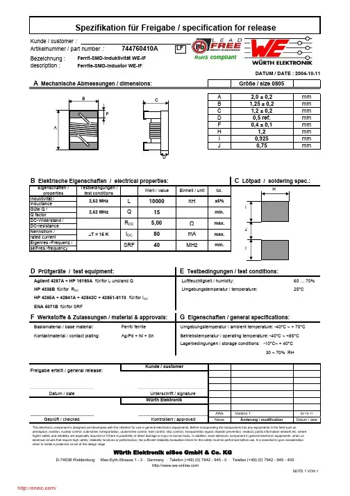 744760410A;中文规格书,Datasheet资料