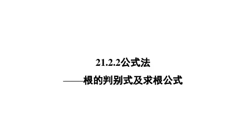 根的判别式及求根公式.2.2 公式法