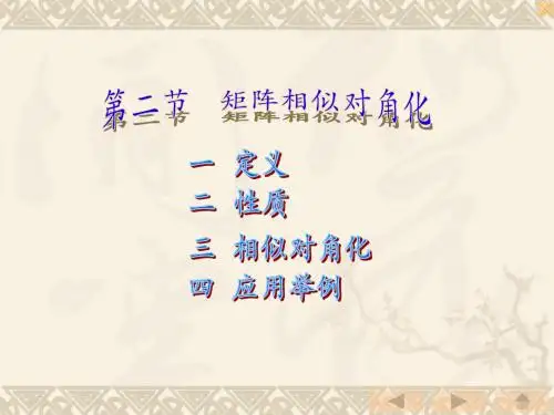 线性代数 矩阵相似对角化