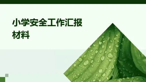小学安全工作汇报材料PPT