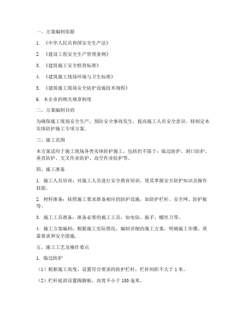 实体防护施工专项方案