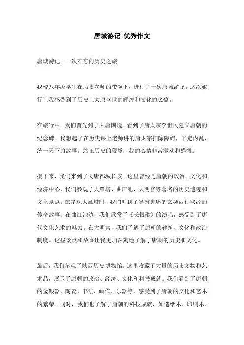 唐城游记 优秀作文