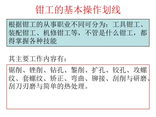 钳工的基本操作 ppt课件