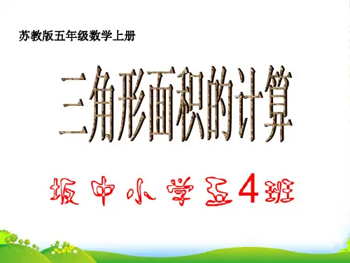 苏教版数学五年级上册《三角形面积的计算》PPT课件之四a1
