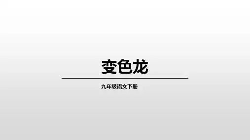 第6课《变色龙》课件(共32张PPT)++++2022-2023学年部编版语文九年级下册