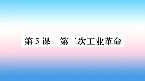 2019年春九年级历史下册-第二单元 第二次工业革命和近代科学文化 第5课 第二次工业革命预习课件 新人教版