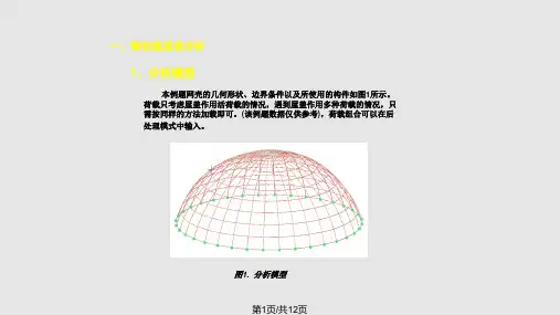 分析单层网壳屈曲分析PPT课件