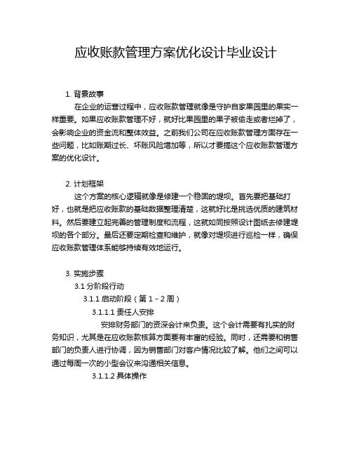 应收账款管理方案优化设计毕业设计