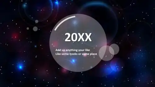 动态璀璨星空通用PPT模板