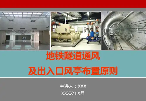地铁隧道通风及出入口风亭布置原则