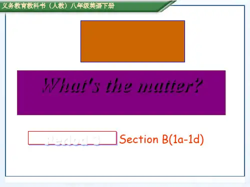 新目标人教版八年级英语下册Unit1 Section B(1a-1d)精全面版PPT课件