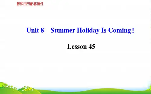 冀教版七年级英语下册Unit 8 Summer Holiday Is Coming!L