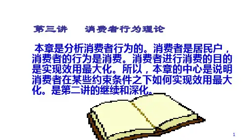 江苏省专转本考试--第三讲-消费者行为理论