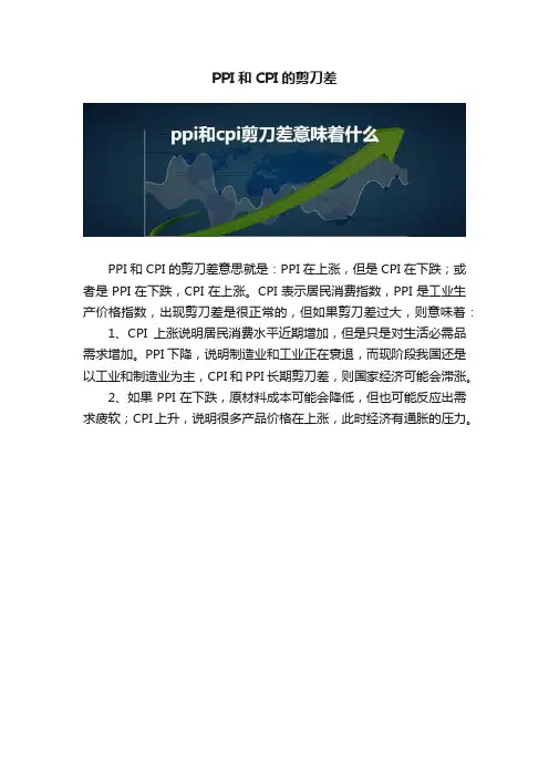 PPI和CPI的剪刀差