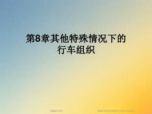 第8章其他特殊情况下的行车组织