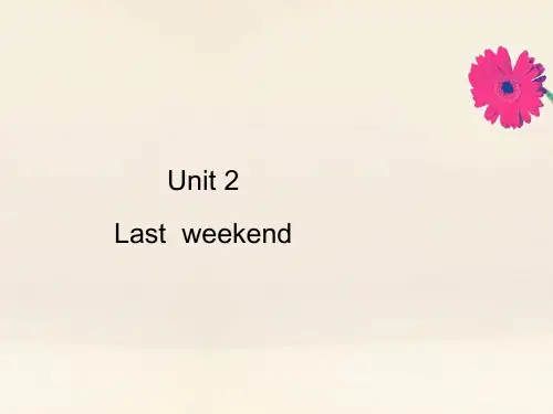 六年级英语下册Unit2LastweekendPartB习题课件人教PEP版
