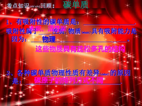 九年级化学上册《碳的化学性质》课件 