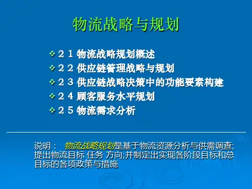 物流战略与规划