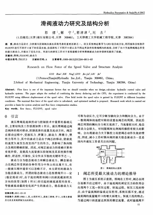 滑阀液动力研究及结构分析