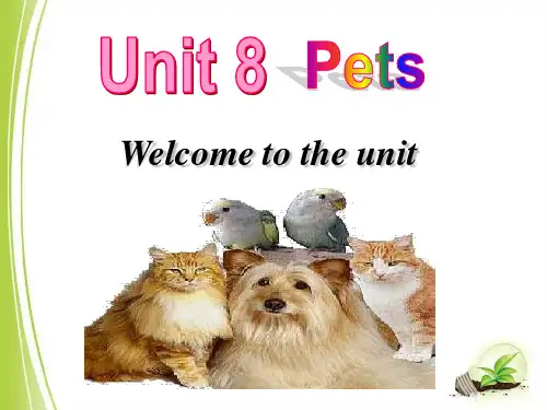 2020年牛津译林版英语7BUnit8 Pets  Welcome课件